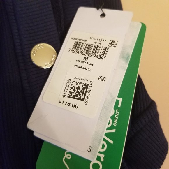 Guess M NWT Slim Midi Dress Boat Neck SECRET BLUE IRENE Knit - Picture 8 of 11